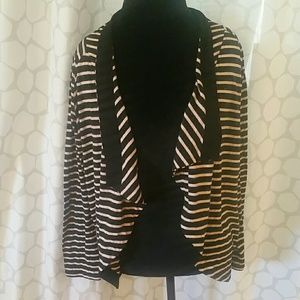 Black and cream cascade cardigan